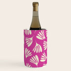 Wispy Leaves Contemporary Pattern in Deep Thulian Pink Wine Chiller Gallery Image 2