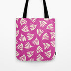 Wispy Leaves Contemporary Pattern in Deep Thulian Pink Tote Bag Gallery Image 1