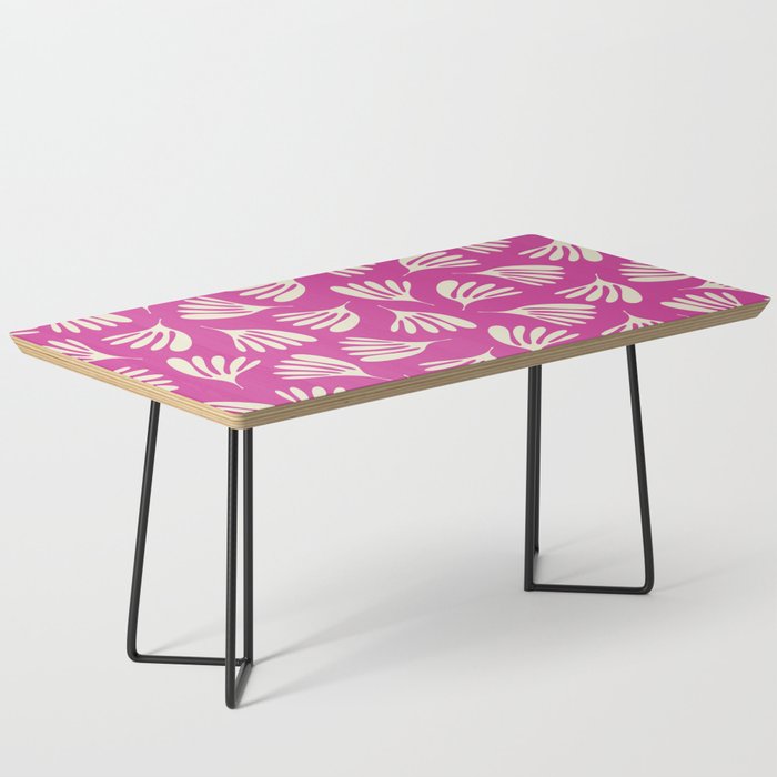Wispy Leaves Contemporary Pattern in Deep Thulian Pink Coffee Table Gallery Image 1