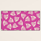 Wispy Leaves Contemporary Pattern in Deep Thulian Pink Desk Mat Gallery Image 3