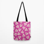 Wispy Leaves Contemporary Pattern in Deep Thulian Pink Tote Bag Gallery Image 2