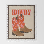 Howdy Cowgirl - Coral & Pink Throw Blanket Gallery Image 2
