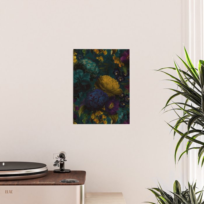 Before Midnight Blue Hour Vintage Flowers Garden Poster Gallery Image 2