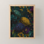Before Midnight Blue Hour Vintage Flowers Garden Mini Art Print Gallery Image 1