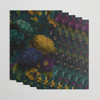 Before Midnight Blue Hour Vintage Flowers Garden Wrapping Paper Gallery Image 3