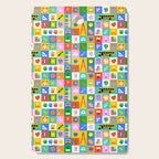 Colorful back to school mosaic pattern Cutting Board Gallery Image 1