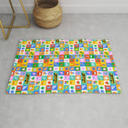 Colorful back to school mosaic pattern Rug Gallery Image 1