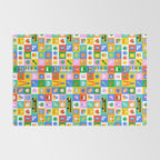 Colorful back to school mosaic pattern Rug Gallery Image 2