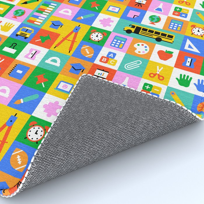 Colorful back to school mosaic pattern Rug Gallery Image 4
