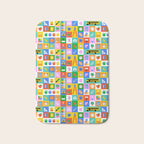 Colorful back to school mosaic pattern Bath Mat Gallery Image 1