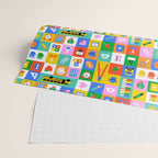 Colorful back to school mosaic pattern Wrapping Paper Gallery Image 2