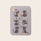 Cute Halloween Witch Cats and Pumpkins  Bath Mat Gallery Image 1