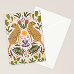 Modern colorful folk style cheetah print  Stationery Card Gallery Image 2