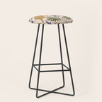 Modern colorful folk style cheetah print  Stool Gallery Image 1