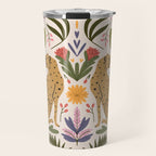 Modern colorful folk style cheetah print  Travel Mug Gallery Image 1