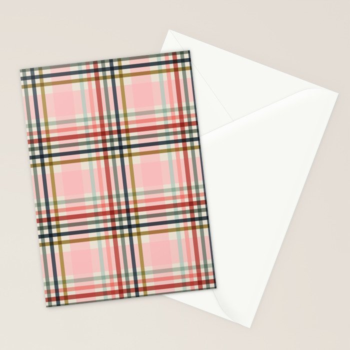 Modern Pastel Grid B Stationery Card Gallery Image 2