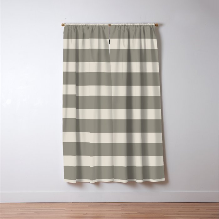 Neutral Maxi Stripes Window Curtain Gallery Image 3