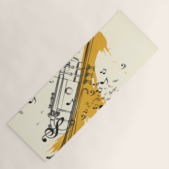 Abstract Minimal Musical Instrument 4 Yoga Mat Gallery Image 1