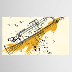 Abstract Minimal Musical Instrument 4 Tablecloth Gallery Image 2