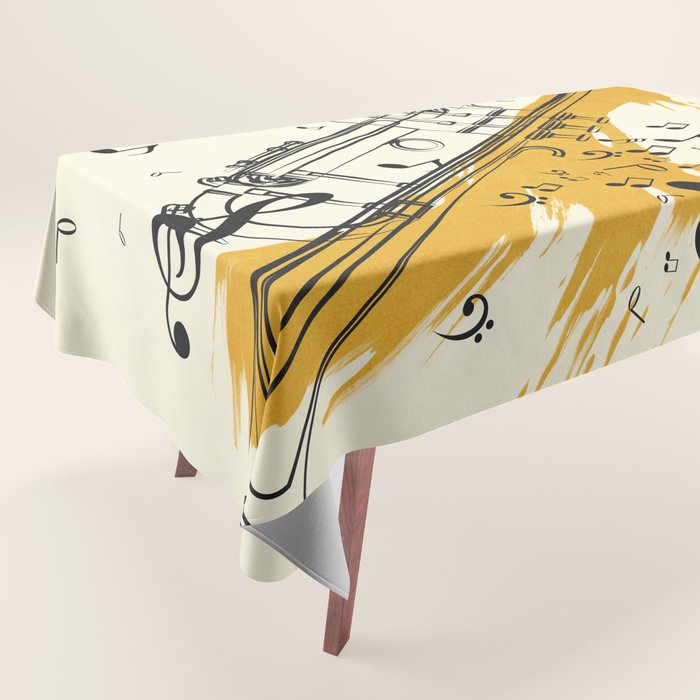 Abstract Minimal Musical Instrument 4 Tablecloth Gallery Image 1