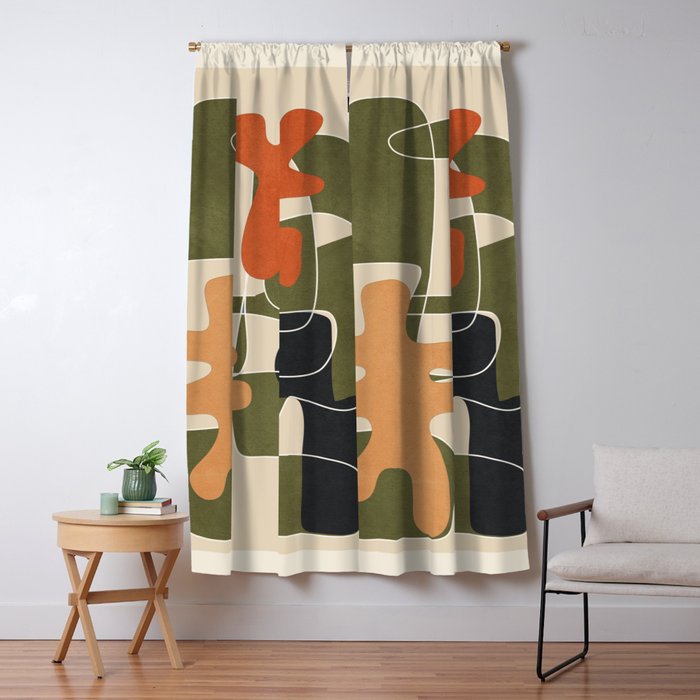 Organic Rhythms 3 Window Curtain Gallery Image 1