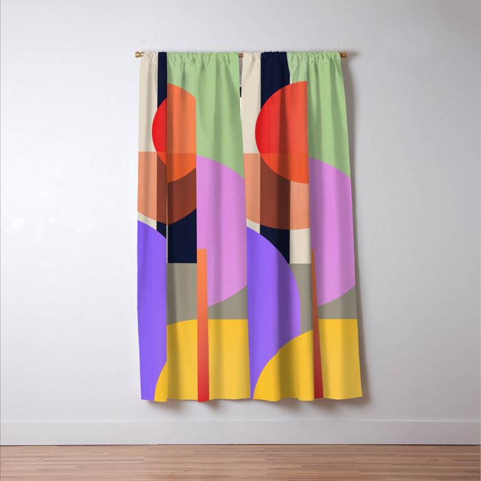 Abstract Geometric Shapes 217 Window Curtain Gallery Image 3