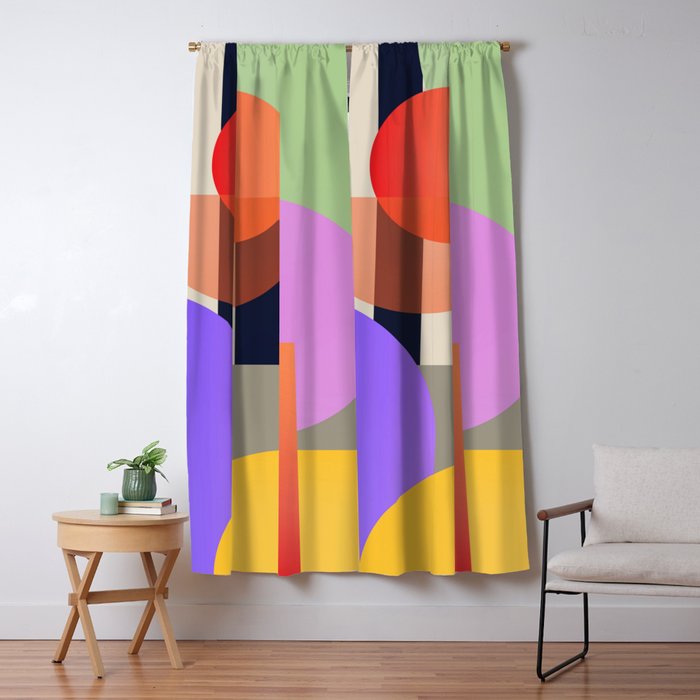 Abstract Geometric Shapes 217 Window Curtain Gallery Image 5