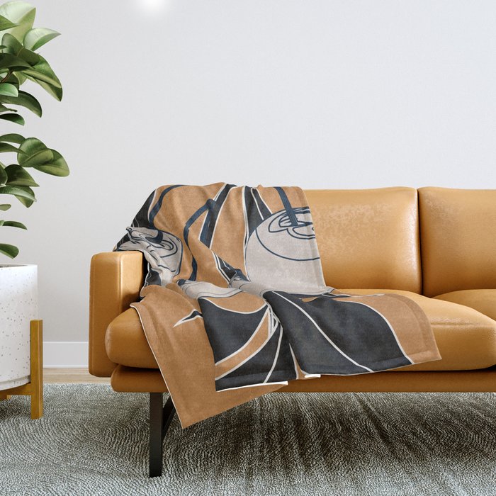 Minimalist Cherry Fruit Line Art 5 Throw Blanket Gallery Image 1