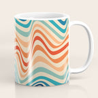 Retro 70s Color Palette | Optical Wave Illusion Coffee Mug Gallery Image 1