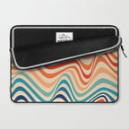 Retro 70s Color Palette | Optical Wave Illusion Laptop Sleeve Gallery Image 2