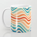 Retro 70s Color Palette | Optical Wave Illusion Coffee Mug Gallery Image 3
