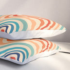 Retro 70s Color Palette | Optical Wave Illusion Pillow Sham Gallery Image 3