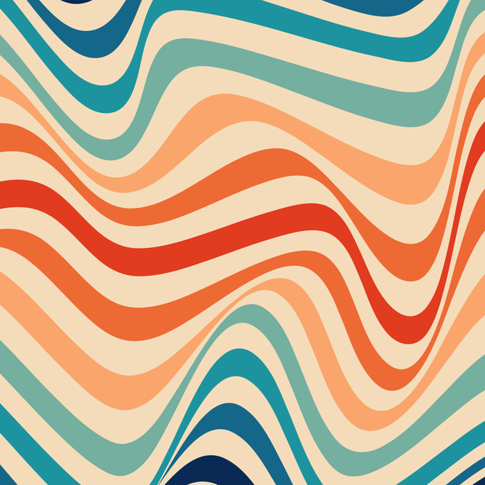 Retro 70s Color Palette | Optical Wave Illusion Coffee Mug Gallery Image 2