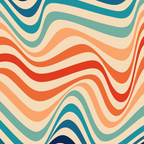 Retro 70s Color Palette | Optical Wave Illusion Coffee Mug Gallery Image 2