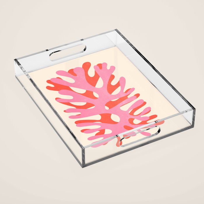 Sea Leaf: Matisse Collage Peach Edition Acrylic Tray Gallery Image 1
