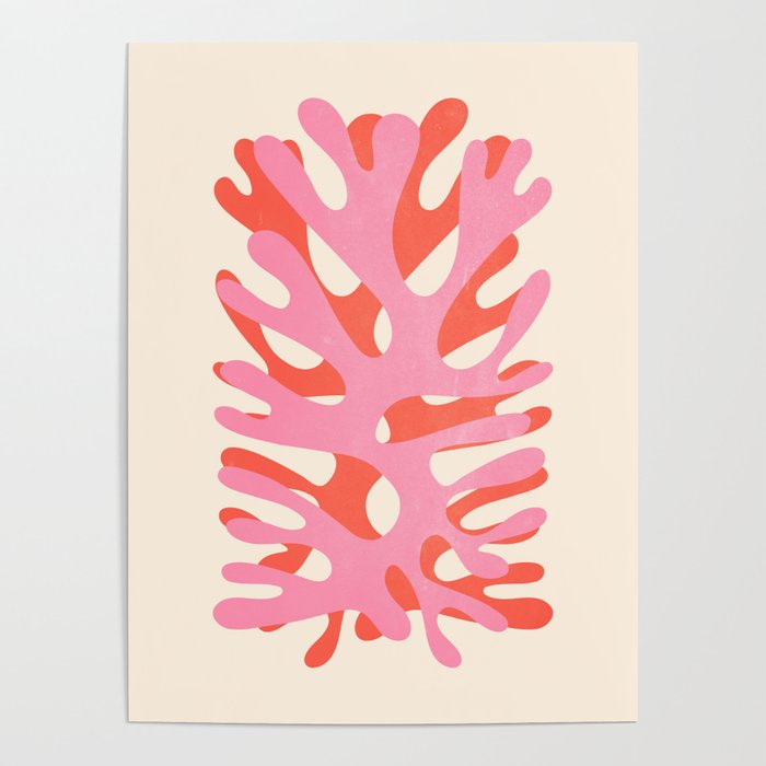 Sea Leaf: Matisse Collage Peach Edition Poster Gallery Image 4