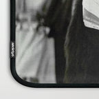 Roaring Twenties French Flapper Girl Reading Newspaper on the Street, Paris female portrait black and white photography - photographs Laptop Sleeve Gallery Image 3