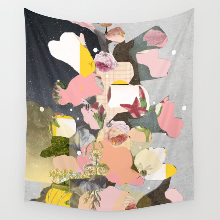 flowers still life · happy abstractation 6a Wall Tapestry Gallery Image 4