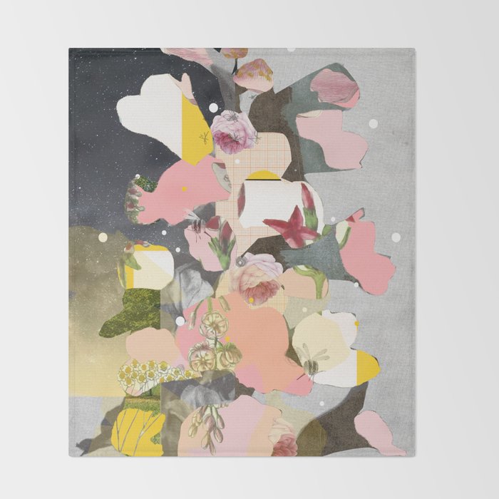 flowers still life · happy abstractation 6a Throw Blanket Gallery Image 2
