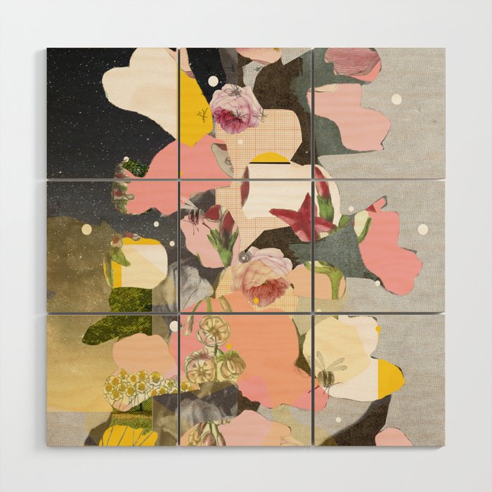 flowers still life · happy abstractation 6a Wood Wall Art Gallery Image 1