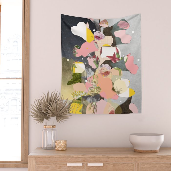 flowers still life · happy abstractation 6a Wall Tapestry Gallery Image 2