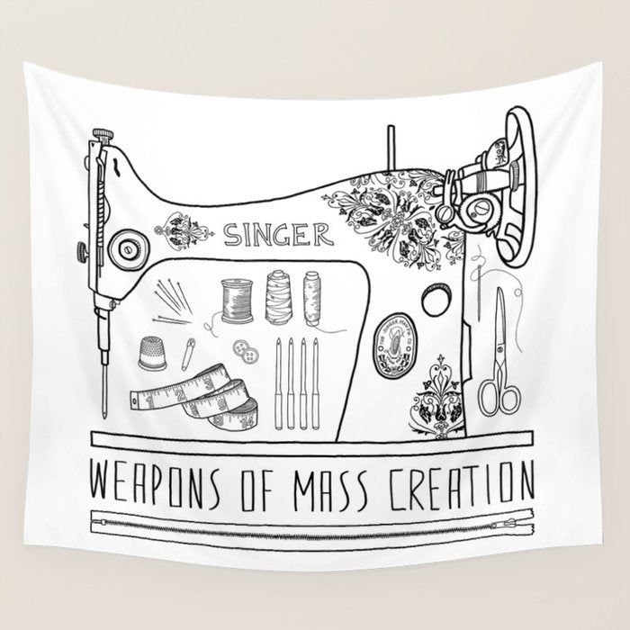 Weapons Of Mass Creation - Sewing Wall Tapestry Gallery Image 1