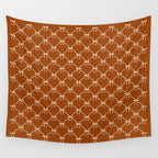 Bows & Ribbons Pattern XIV Rust Wall Tapestry Gallery Image 4