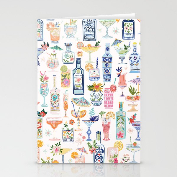 Cocktails Viva Happy Hour Stationery Card Gallery Image 1