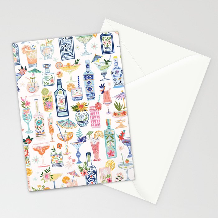 Cocktails Viva Happy Hour Stationery Card Gallery Image 2