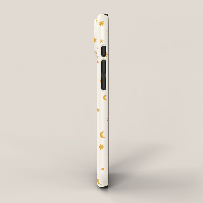 Moon Stars Pattern - Gold iPhone Case Gallery Image 2
