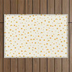 Moon Stars Pattern - Gold Outdoor Rug Gallery Image 1