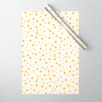 Moon Stars Pattern - Gold Wrapping Paper Gallery Image 1
