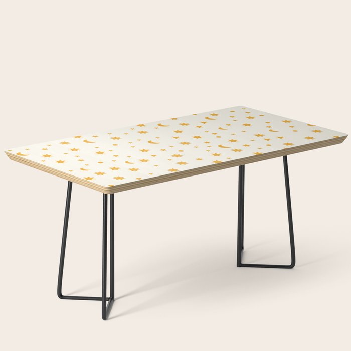 Moon Stars Pattern - Gold Coffee Table Gallery Image 1