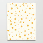 Moon Stars Pattern - Gold Notebook Gallery Image 4